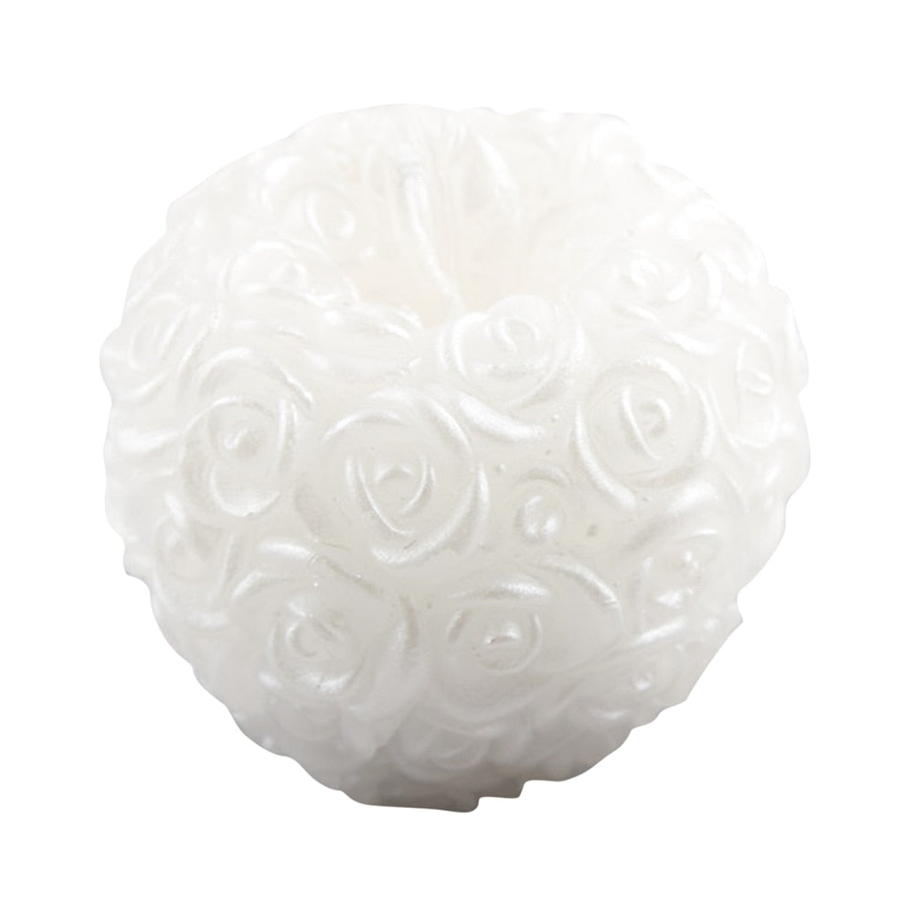 Rose Flower Ball Shape Fragrance Candle Rose Scented Candles - Innovative Decor